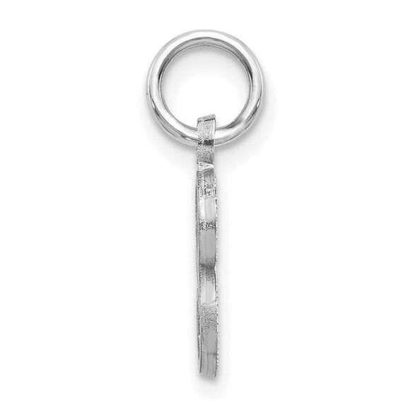 14k White Gold, Isabelle Collection, Mini Letter S Initial Charm - Picture 2 of 5